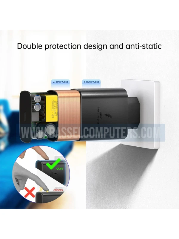 Samsung 45W USB-C Super Fast Charger – PD Power Adapter EU Plug with Type-C Cable