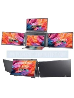 Portable 18.5" Quad Screen Monitor for Laptop | Triple IPS Displays | 1080p Full HD | Single USB-C Setup