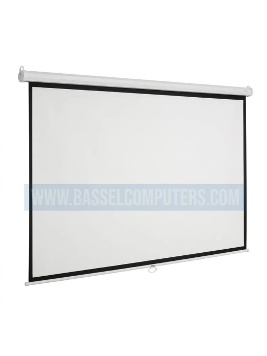 Manual Projector Screen 2x2m – 100-Inch Portable Projection Screen