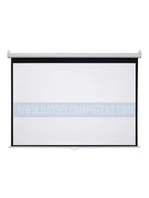 Manual Projector Screen 2x2m – 100-Inch Portable Projection Screen