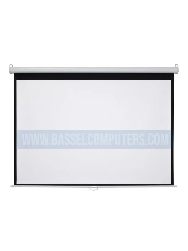 Manual Projector Screen 2x2m – 100-Inch Portable Projection Screen