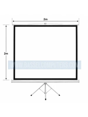 Portable Projector Screen with Tripod Stand 2m × 2m | 200 × 200 cm Projection Screen 