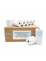 Thermal Receipt Rolls 80mm x80mm – Box of 50 Rolls - 65 GSM, 50m POS Cash Register Paper