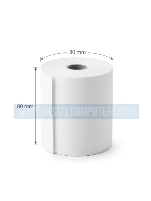 Thermal Receipt Paper Rolls 80x80mm, POS & Cash Register Printer Roll - 2$ Each