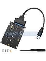 SSD Adapter M.2 NGFF / mSATA to SATA 3.0 Adapter with USB 3.0 – 2-in-1 SSD Converter for 2.5" SATA