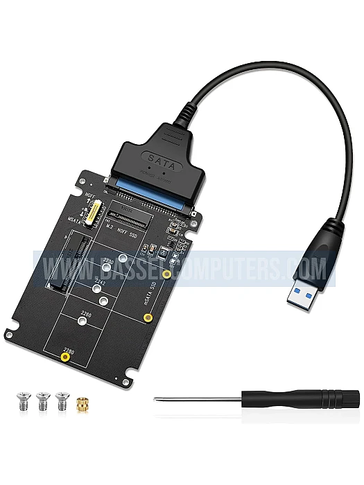 SSD Adapter M.2 NGFF / mSATA to SATA 3.0 Adapter with USB 3.0 – 2-in-1 SSD Converter for 2.5" SATA