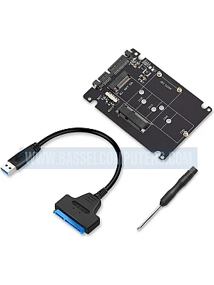 SSD Adapter M.2 NGFF / mSATA to SATA 3.0 Adapter with USB 3.0 – 2-in-1 SSD Converter for 2.5" SATA