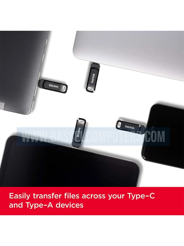 SanDisk Ultra Dual Drive Go USB Type-C & USB 3.2 Flash Drive 64GB – OTG USB Memory Stick