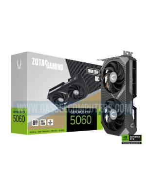 ZOTAC GAMING GeForce RTX 5060 8GB Twin Edge OC Graphics Card – DLSS 4, Ray Tracing, Dual Fan GPU