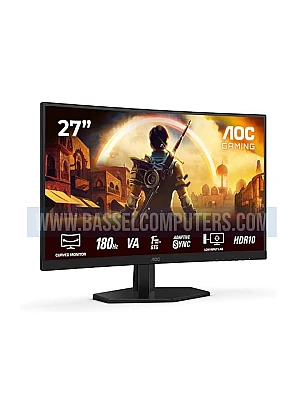 AOC Gaming - 27 Inch Full HD Curved Monitor, 180 Hz, 0.5 ms, FreeSync Premium (1 x HDMI 2.0, 1 x DisplayPort 1.4)