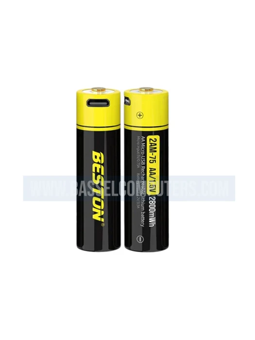 Beston USB 1.5V AA Rechargeable Lithium Battery AA2800mWh