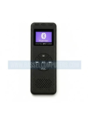 Portable Bluetooth Digital MP3 Player with 128GB Micro SD Card, USB Charging Cable & Wired Earphones Included