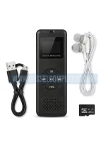 Portable Bluetooth Digital MP3 Player with 128GB Micro SD Card, USB Charging Cable & Wired Earphones Included
