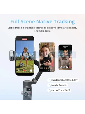 DJI Osmo Mobile 8 Advanced Tracking Combo Gimbal Stabilizer for Phone, AI Native Tracking with Audio & Lighting, 360° Pan Rotation, Built-in Extension Rod & Tripod, 10h Battery, Extension Rod