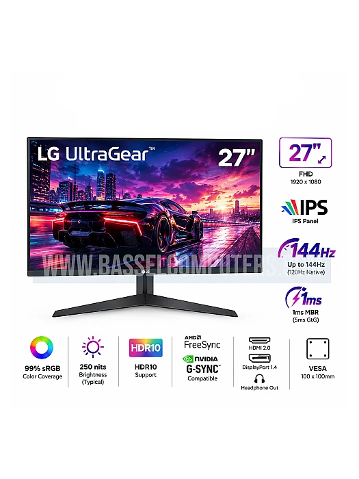LG UltraGear 27" FHD IPS 144Hz Gaming Monitor
