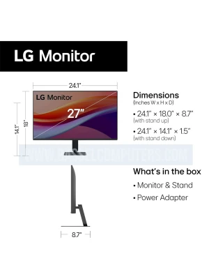 LG U4 27" Full HD IPS 120Hz HDR10 Monitor | 3-Side Borderless