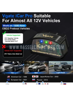 Vgate iCar Pro BLE 4.0 OBD2 Bluetooth 4.0 Diagnostic Tool for Cars, For Android/iOS System