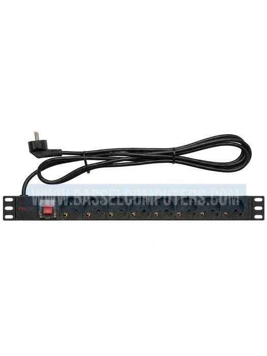 INVO 8-Outlet Rack Mount Power Distribution Unit (PDU) – 16A, 3500W, 19-Inch Rack Power Strip