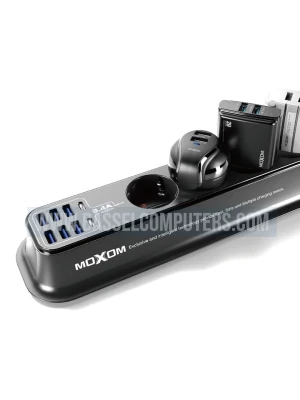MOXOM 12 IN 1 PD POWER STRIP WITH 4 UNIVERSAL SOCKET, 7 USB, 1 TYPE-C PD