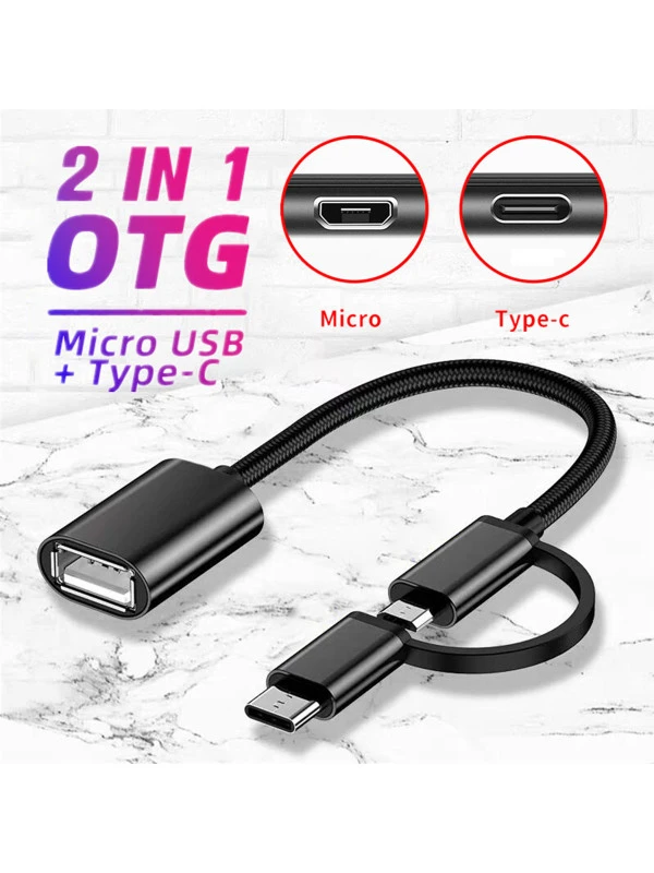 Two in One OTG Line Type C + Micro
