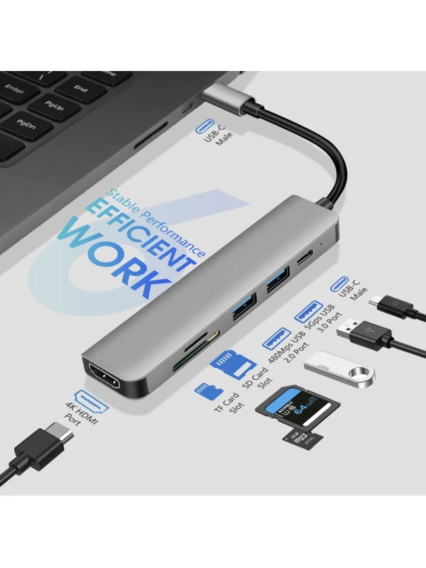 6-IN-1 TYPE C ADAPTER - USB C HUB