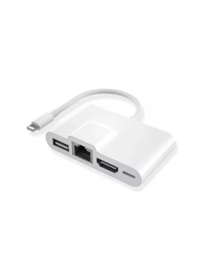 Apple Lightning to HDMI Type C Ethernet USB Adapter