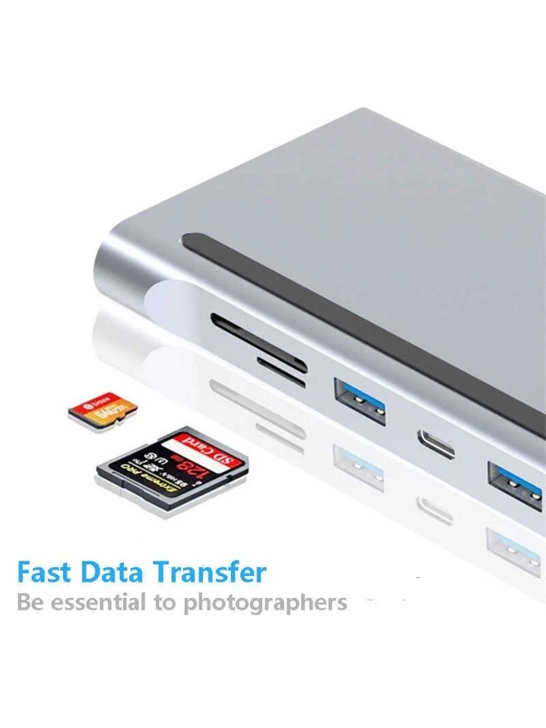 11 in 1 USB Type C Hub Adapter Laptop Docking Station