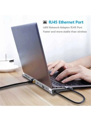 11 in 1 USB Type C Hub Adapter Laptop Docking Station