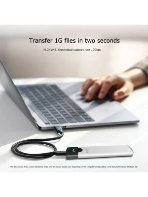Lenovo M-02 M.2 SSD Case NVMe B Key to USB 3.1 Gen 2 Type C SSD Enclosure