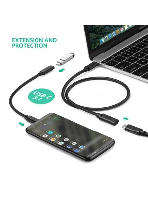 Type C Cable Extender USB C 3.2 Extension Cable 1.5 Meters