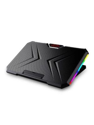 NOTEBOOK GAMING LAPTOP COOLING PAD STAND -2-FANS -RGB SIDE LIGHTS