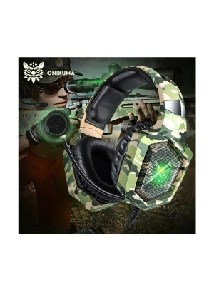 ONIKUMA Wired Stereo Gaming Headphones With Mic LED Lights