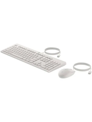 HP 225 Wired Mouse and Keyboard WHITE