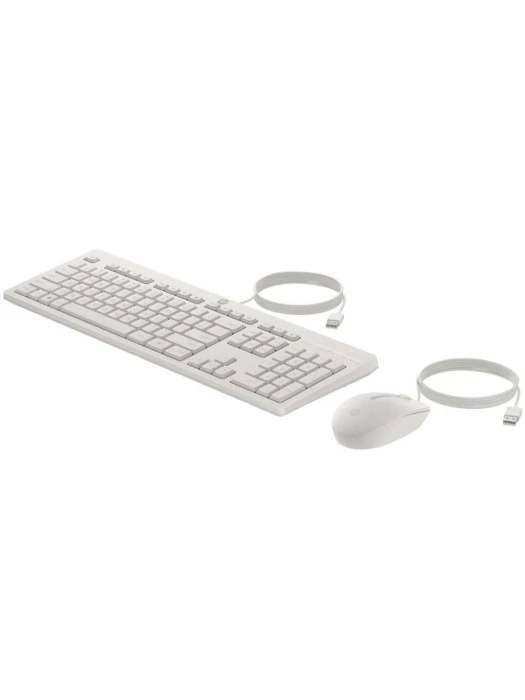 HP 225 Wired Mouse and Keyboard WHITE