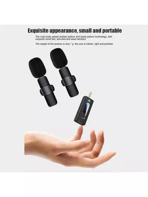 Dual Wireless Microphone For 3.5mm Supported Devices