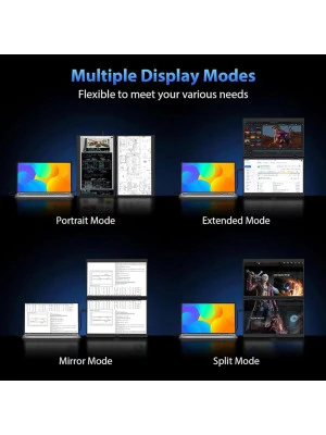 DUAL PORTABLE -15 INCH -LAPTOP SCREEN EXTENDER-FHD- STANDALONE-TOUCH