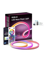 NEON ROPE LIGHT 5M IC NEON LED LIGHTS WITH MUSIC SYNC,IP67 WATERPROOF FLEXIBLE NEON LED STRIP