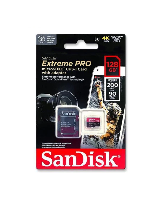 SanDisk 4k Micro Mini SD 128GB Extreme PRO Memory Card 200MB/s