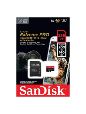 SanDisk 4k Micro Mini SD 256GB Extreme PRO Memory Card 200MB/s