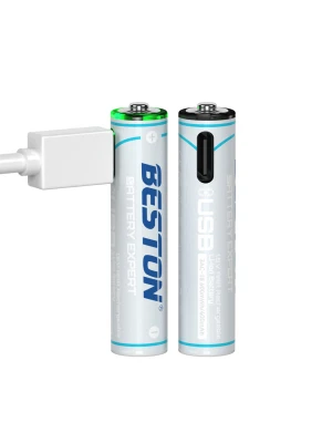 BESTON 1.5V AAA LITHIUM RECHARGEABLE BATTERY TYPE-C PORT
