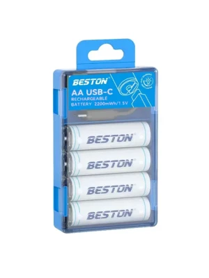 BESTON 1.5V AA LITHIUM RECHARGEABLE BATTERY TYPE-C PORT