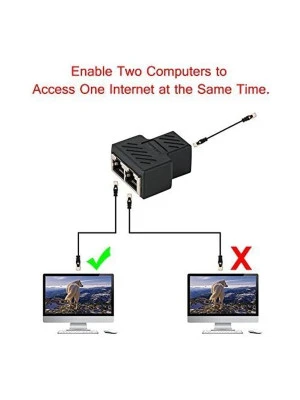 RJ45 Splitter Connectors Adapter 1 to 2