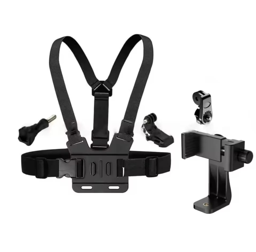 KLIOMAX Adjustable Chest Mount Harness And Head Strap For GoPro Cameras