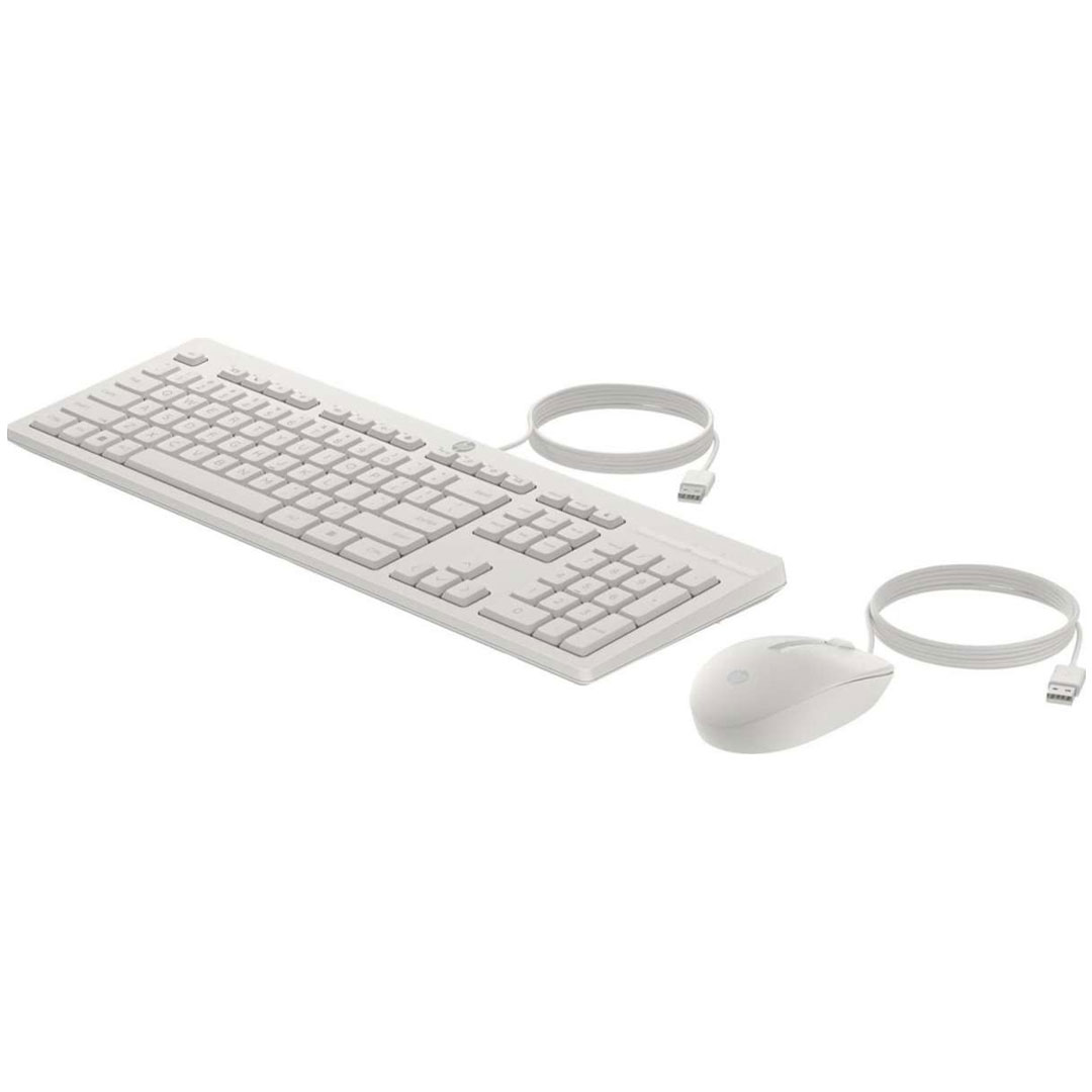 HP 225 Wired Mouse and Keyboard WHITE